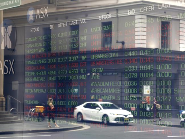 SYDNEY, AUSTRALIA - NewsWire Photos NOVEMBER 7, 2024: The screens at the ASX in the Sydney CBD. Stock Market. Australian Stock exchange.Picture: NewsWire / Damian Shaw