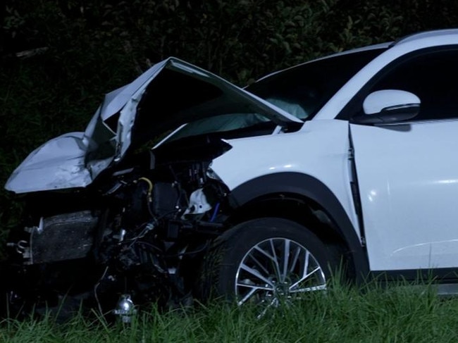 Multiple people were injured in the two-car collision. Picture: 7News