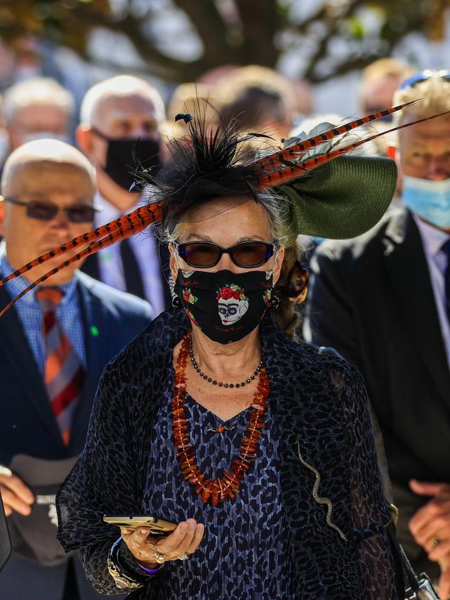 A woman in a 'day of the dead' mask. Picture: Mark Evans/Getty