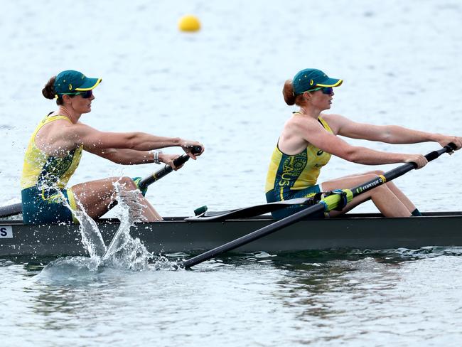 Jess Morrison and Annabelle McIntyre are going for rowing gold in the women's pair. Picture: Getty Images