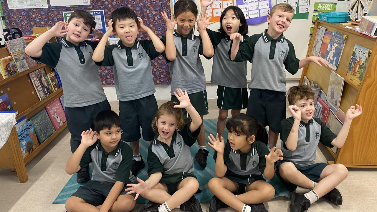 St Bernard’s Primary School Prep B: Back row: Jasper, Liam, Cobia, Roa anc Lachlan. Front row: Devash, Patrice, Isabella and Levi. PHOTO: Penelope Pelecas