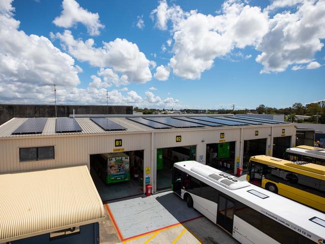 Solar powered bus charges into Capalaba’s ‘Electric Avenue’ depot