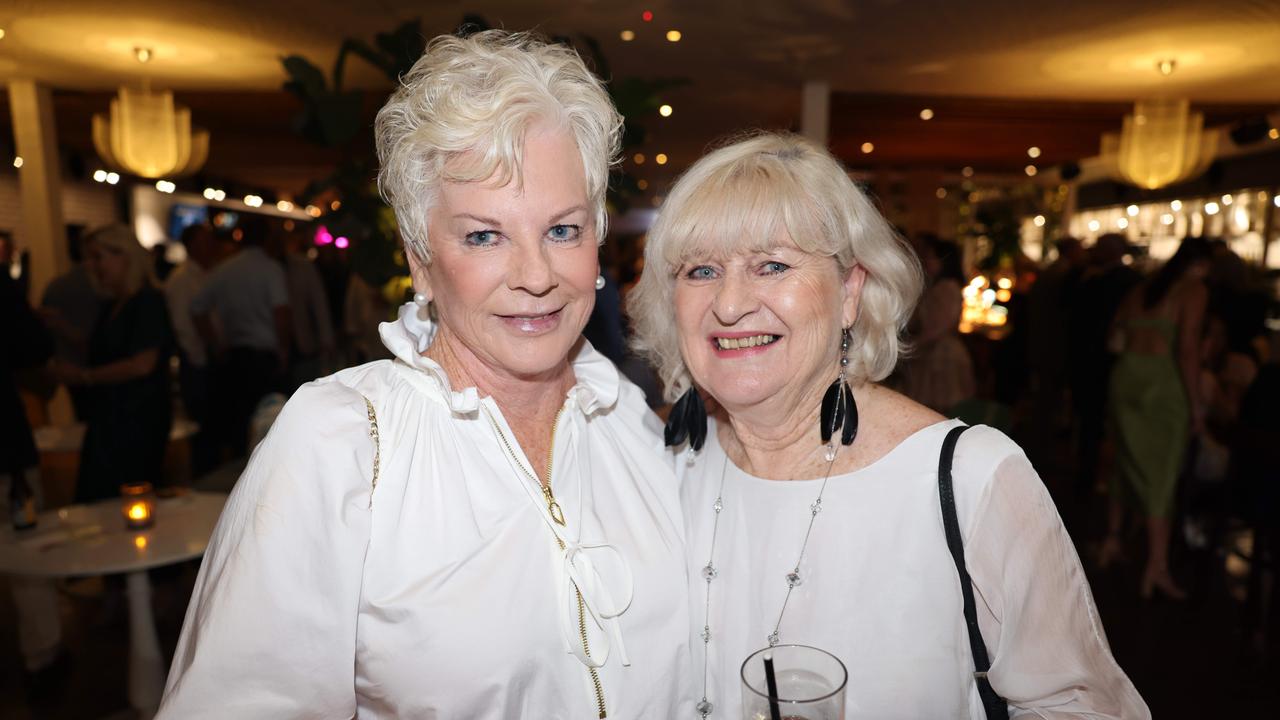 Jo Kelly and Janelle Watt at the Gold Coast Titans Season Launch 2024 at The Star Gold Coast Garden Bar for Gold Coast at Large. Picture: Portia Large