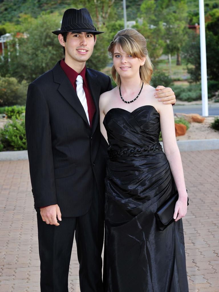 Ronnie Sterry and Kelsey Turner at the 2010 St Philip’s College formal at the Alice Springs Convention Centre. Picture: NT NEWS<br/>