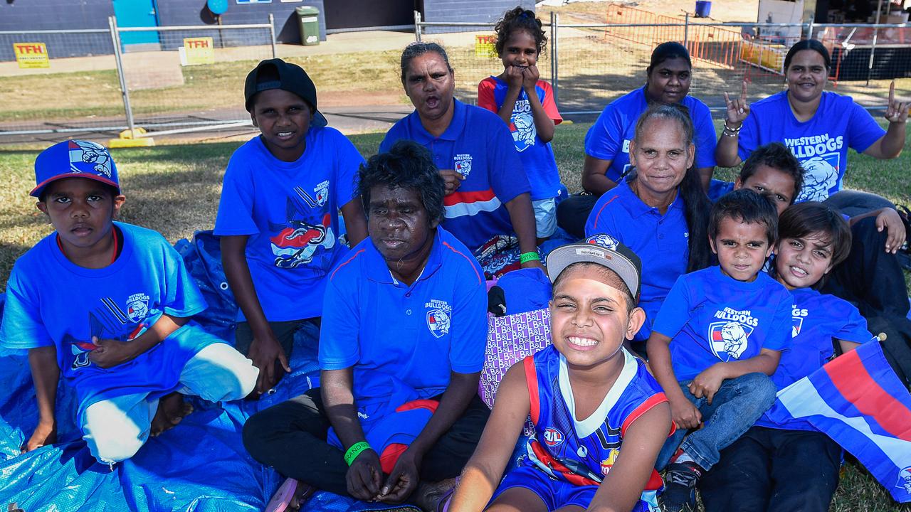 Long time supporters of the Western Bulldogs, the Wilson family were out in force to support their team. Picture: Pema Tamang Pakhrin