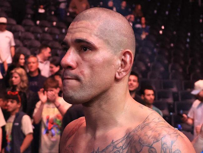 LAS VEGAS, NEVADA - MARCH 08: Alex Pereira of Brazil walks to the locker room after being defeated by Magomed Ankalaev of Russia in the Light Heavyweight Title during UFC 313 at T-Mobile Arena on March 08, 2025 in Las Vegas, Nevada.   Ian Maule/Getty Images/AFP (Photo by Ian Maule / GETTY IMAGES NORTH AMERICA / Getty Images via AFP)