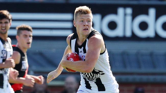 Jordan De Goey was banished to the VFL after lying about his broken hand. Picture: Michael Klein