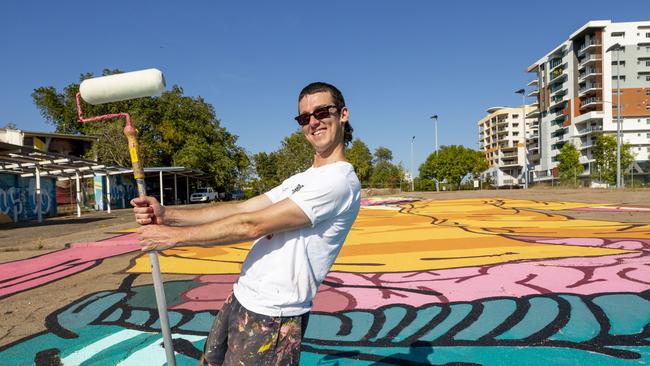 Melbourne artist Kitt Bennett is returning to the Top End this year for another run at the Darwin Street Art Festival. Picture: Floss Adams