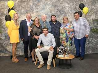 PLAYER OF THE YEAR: Billy Jackwitz with the O'Brien Family, his parents Andrew and Ros Jackwitz, and Angela Kelly. Picture: ANN BICHEL FHILL