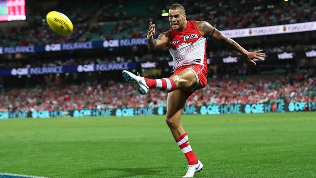 Lance Franklin in action on the SCG. Picture: Phil Hillyard