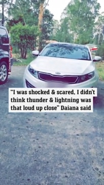 Lightning gives Brisbane woman hilarious scare of her life