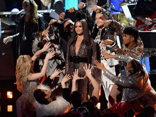 Demi Lovato performs onstage during The 59th GRAMMY Awards at STAPLES Center on February 12, 2017 in Los Angeles, California. Picture: Getty