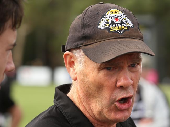 Rodney Eade in the huddle. Picture: Stuart Milligan