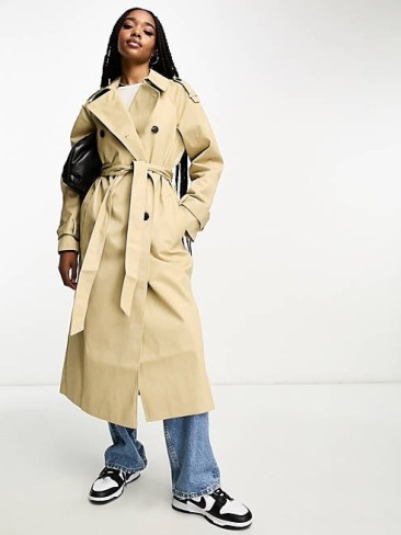 ASOS Design Longline Trench Coat. Picture: ASOS.