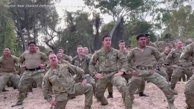 New Zealand warriors don their battle faces in Haka Tu