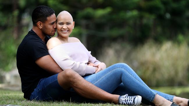 Joe Ofahengaue and Sofi Leota in 2018. Picture: Tara Croser