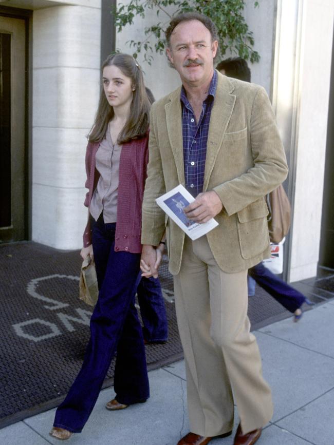 Gene Hackman and daughter Elizabeth in 1979. Picture: Ron Galella/Ron Galella Collection via Getty Images