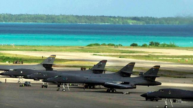 The US miliary base on Diego Garcia in the Chagos Islands. Picture: AFP