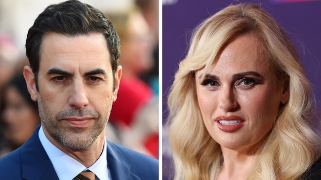 Rebel Wilson and Sacha Baron Cohen.