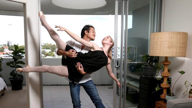 Kohei Iwamoto with Isabella Swietlicki can be seen in Queensland Ballet’s 60 dancers: 60 stories series – Photo Steve Pohlner