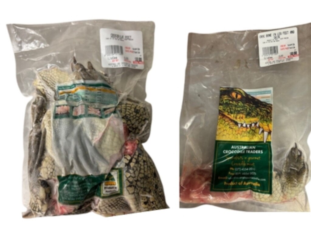 Crocodile feet are sold in NSW, QLD, VIC and even in New Zealand. Picture: NSW Food Authority
