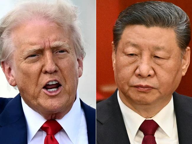 (FILES) (COMBO) This combination image of two pictures created on April 4, 2025 shows US President Donald Trump (L) in Miami, Florida, on April 3, 2025, and China's President Xi Jinping (R) in Beijing on March 5, 2025. With his storm of tariffs on Chinese goods, US President Donald Trump on April 2025 has torched ties with Beijing and likely wrecked any hope of meeting his counterpart Xi Jinping in the near term, analysts say. (Photo by Mandel NGAN and Pedro Pardo / AFP) / To go with AFP story China-US-diplomacy-politics-trade-economy,ANALYSIS by Matthew Walsh