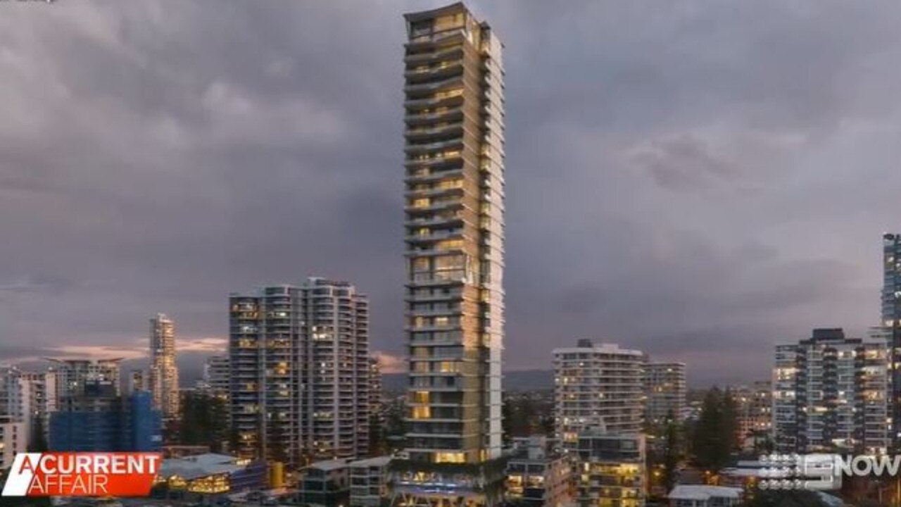 Luxcon Group is developing the site into $250 million five-star apartment building ‘Escape’. Picture: A Current Affair