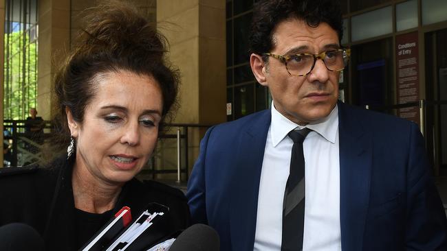 Vince Colosimo after an appearance at Melbourne Magistrates’ Court in 2017. Picture: AAP Image/Julian Smith