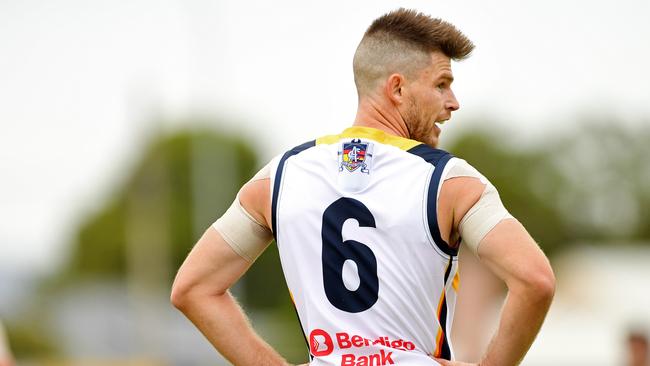 Bryce Gibbs in action for Adelaide in the SANFL in 2019. Picture: Tom Huntley.