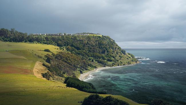 Architectural plans for a new sustainable luxury hotel Jamie Durie and a consortium of investors have planned for Tasmania's North-West coast at Table Cape. Source: Supplied.