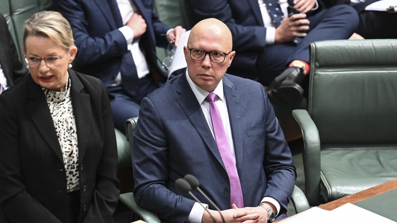 Leaders are pointing fingers are it was revealed 102 convicted sex offenders were released while Peter Dutton served as immigration minister. Picture: NewsWire/Martin Ollman