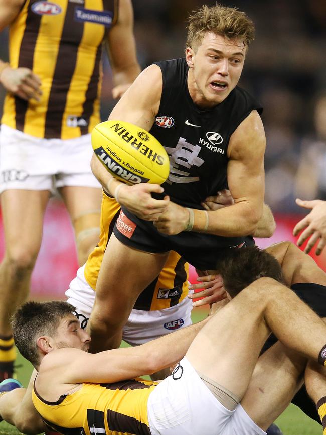 Carlton bull and Brownlow smoky Patrick Cripps. Picture: Michael Klein