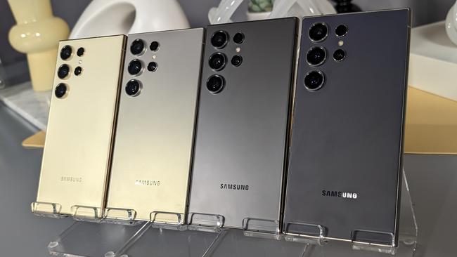 Samsung has "entered a new era" as it introduces AI features to its Galaxy S24 line. Picture: Lauren Chaplin/news.com.au