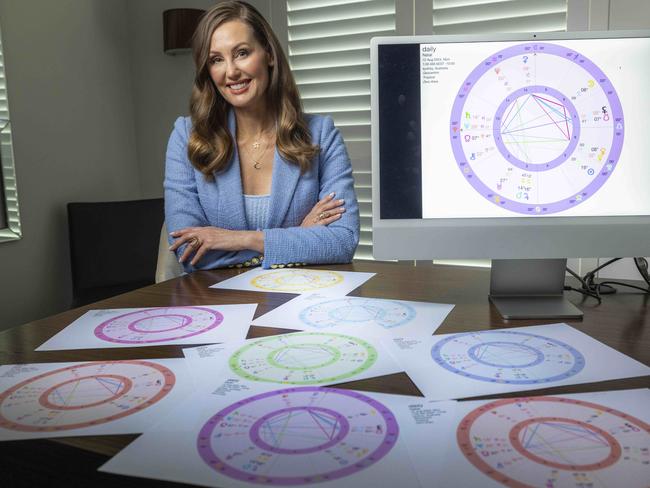 Another DeCeglie idea to get the chop was astrologer Natasha Weber aka AstroTash’s nightly horoscopes segment. Picture: Wayne Taylor