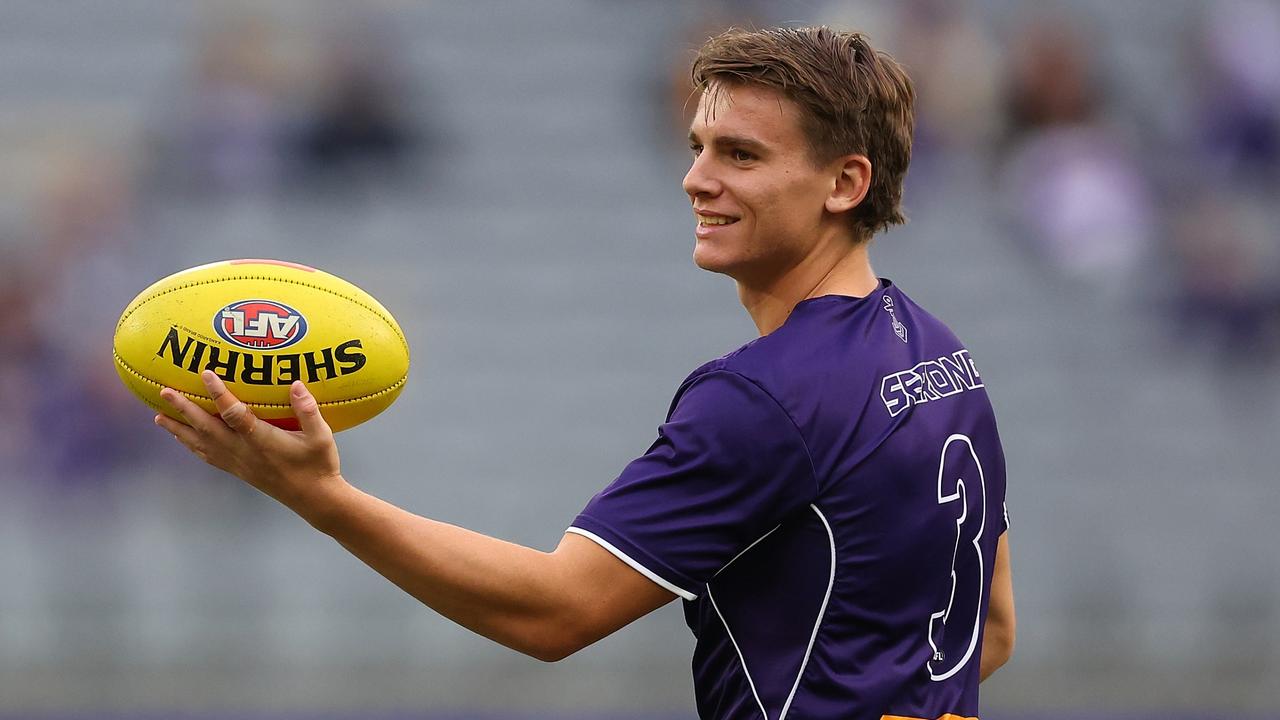 Caleb Serong wins plenty of SuperCoach points at stoppages. Picture: Paul Kane/Getty Images