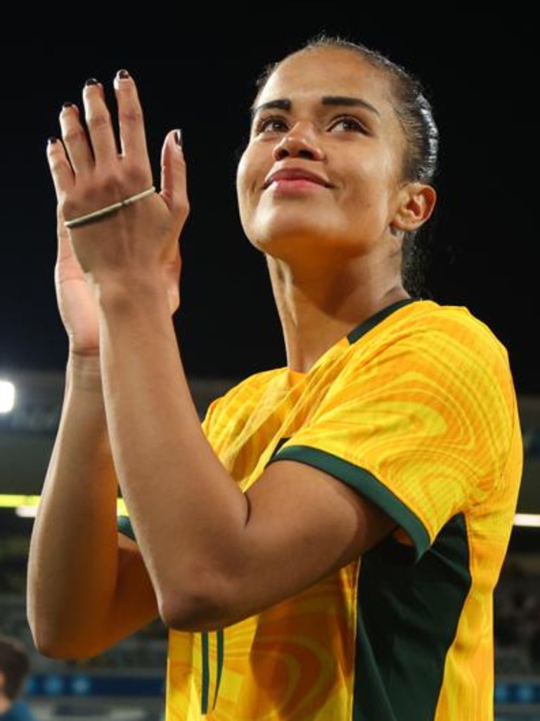 … And as a member of the Matildas. Picture: Getty Images