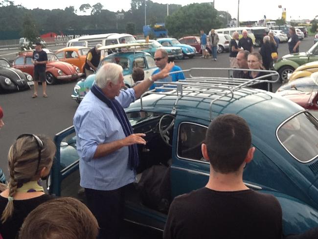 Ivan Hodge at the MOTAT museum in New Zealand with his famous VW.