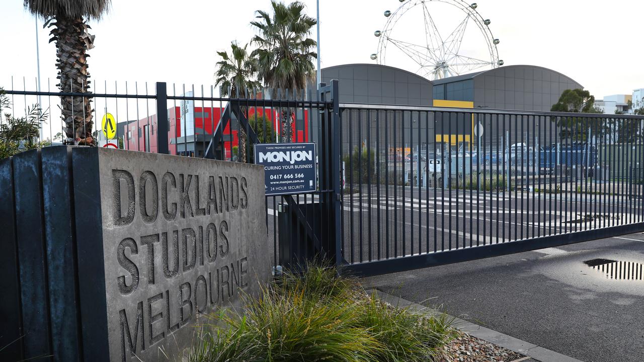 Filming of The Masked Singer at Docklands Studios has been suspended following a COVID-19 outbreak on the set. Picture: NCA NewsWire/ David Crosling