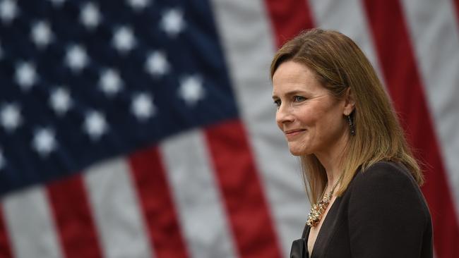 Judge Amy Coney Barrett, who was nominated to the US Supreme Court by President Donald Trump last week, has tested negative. Picture: AFP