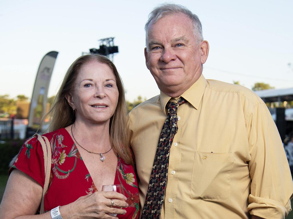 Cheryl Manning and Dale Bicheno at the launch of the Darwin Cup Carnival at the Darwin Turf Club. Picture: Keri Megelus