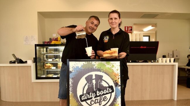 In 2018, Café operators Peta and Glenn Kremmer opened Hudson’s Coffee, an Australian chain of coffee retailers in Townsville. Picture: Evan Morgan