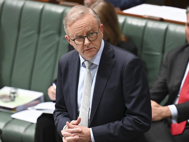 Prime Minister Anthony Albanese during Question Time. Picture: NCA NewsWire/Martin Ollman