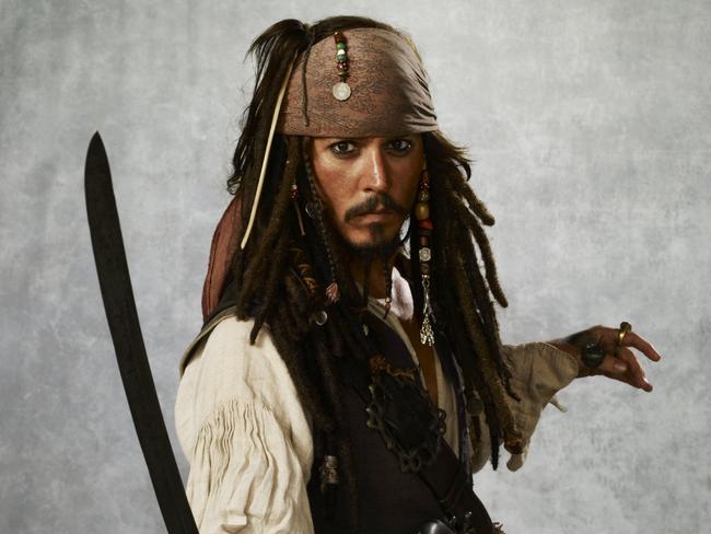 Johnny Depp in &lt;i&gt;Pirates of The Caribbean: At World’s End&lt;/i&gt;.