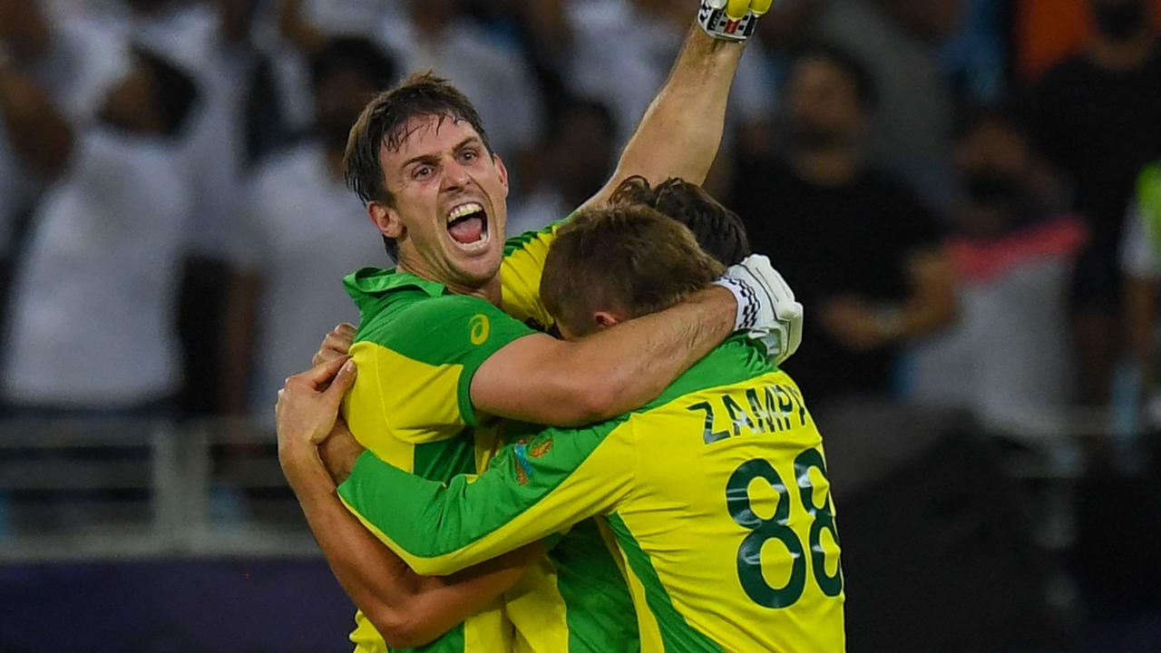Mitch Marsh wrote himself into Aussie cricket folklore. Photo by INDRANIL MUKHERJEE / AFP