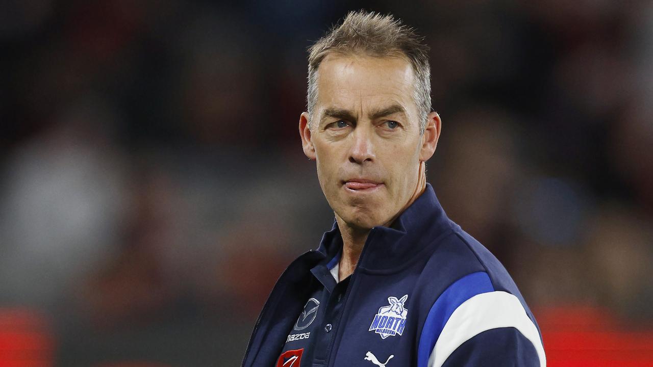 Kangaroos coach Alastair Clarkson is seeing a sports psychologist. Pic: Michael Klein