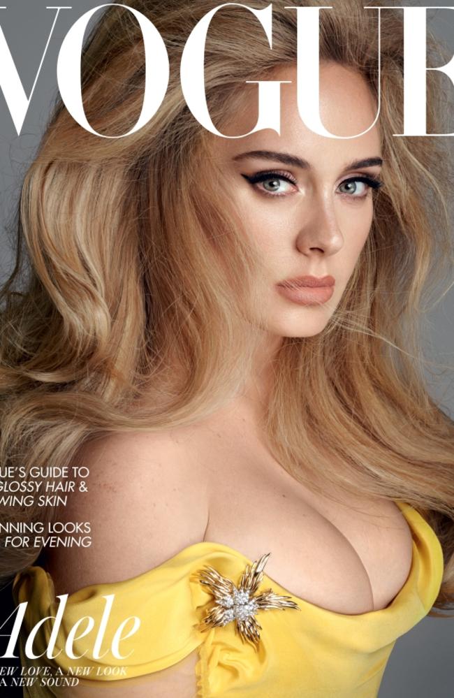 Adele’s British Vogue cover for the November 2021 issue. Picture: Vogue