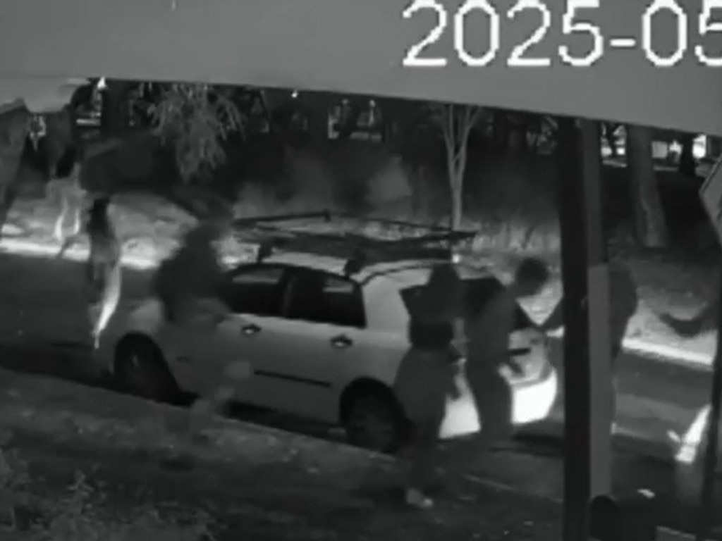 A group of intruders stormed a school formal after-party. Picture: 9News