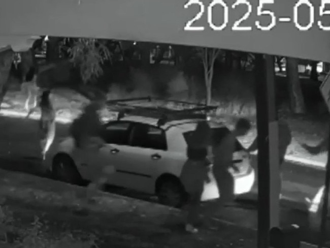 A group of intruders stormed a school formal after-party. Picture: 9News