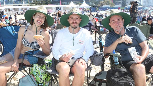 Avery Price, Marc Ilicic and Bill Ilicic at day three of the Pacific Airshow, 20 August 2023. Picture: Richard Gosling
