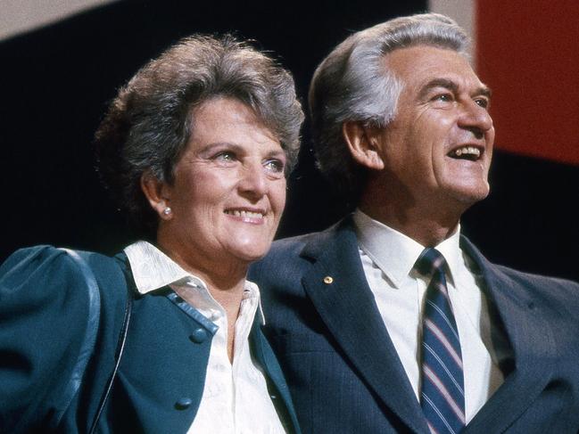 Hazel and Bob Hawke. He was not apologetic about falling out of love with her. Picture: Supplied